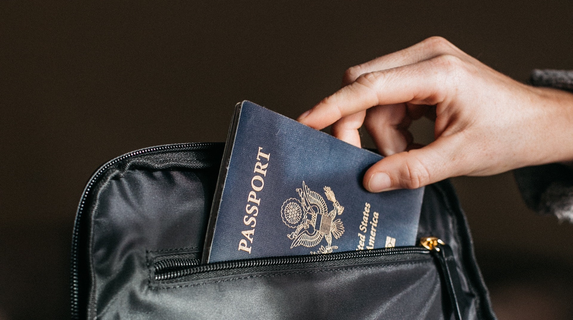 passport into a bag